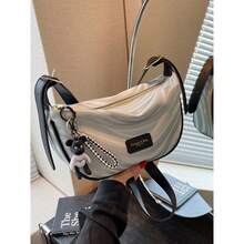 Women Fashion Backpacks - 米白色帶掛件 - 查看 4