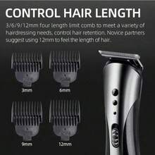 Kemei KM-1407 三合一电动理发器、鼻毛/耳毛修剪器和剃须刀套装，USB充电，男士多功能理容套装（1套） - 彩色 - 查看 6