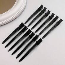 10pcs/5pcs Women's Fashionable, Simple, Street Casual And Convenient Y2K Style 3.54in Alloy Black Hollow Hair Clip Suitable For Women's Daily Decoration, Hair Salon Styling, Commuting Wear, Clip Hair Clip, Alligator Hair Clip Hair Accessory Headwear, Claw Clips, Hair Claws, Clips For Hair, Hair Slide, Hair Barrettes