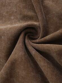 230g Double-Sided Washed, Revival Resurrection God Printed T-Shirt, High-Quality Wax Printed Cotton Retro Fashion Brand T-Shirt, Men's T-Shirt, Beach Essential, Summer T-Shirt, Holiday Gift, Perfect Gift - Brown(咖啡色) - 查看 3