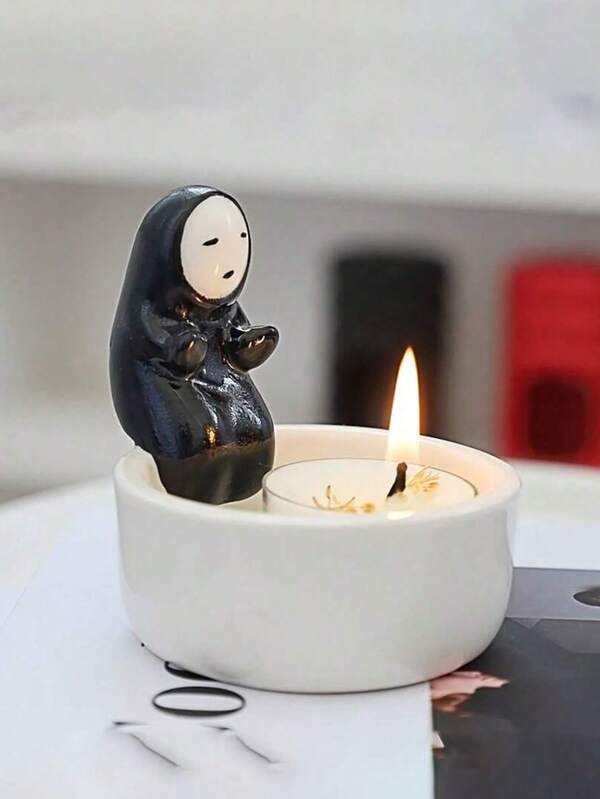 Charming Ceramic No-Face Candle Holder-Adorable Tabletop Decor For Christmas, Halloween, East, Thanksgiving-Versatile Holiday Centerpiece With Intricate Design, Seasonal Decor | Intricate Figurine | Handcrafted Elegance, Candle Holder Decor, Home Decor, Halloween Decor