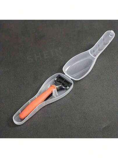 1pc Razor Storage Box, Razor Case, Transparent Waterproof Travel Storage Box