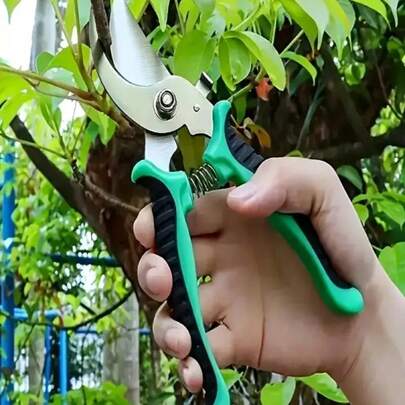 Ergonomic Stainless Steel Pruning Shears - Multipurpose Garden Scissors With Non-Slip Handles, Durable Branch Cutter For Gardening And Lawn Care. Stai