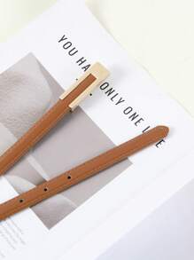 1pc Women's Black Vintage Versatile Thin Belt, Suitable For Dresses, Shirts, Pants For Everyday Use Fall, Autumn, Halloween - Thin Belt - View 5