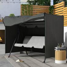 Waterproof Protective Cover For Garden Swing - Dark Gray  Swing Cover, 205 X 124 X 164 Cm, Durable Outdoor Furniture Protection