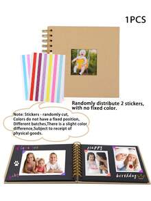 Photo Album, DIY Scrapbook Album, Rectangular 30-Page Album, Square Album, Suitable For Wedding Anniversary, Baby Growth Record, Family Memories Gift, Guest Book, Commemorative Album, DIY Photo Album