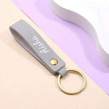 1pc Customized PU Leather Keychain Personalized Keyring Business Gift Leather Keychain For Men & Women Car Key Chain Waist Wallet Keychain Bag Pendant Gifts For Men - Multicolor - View 14