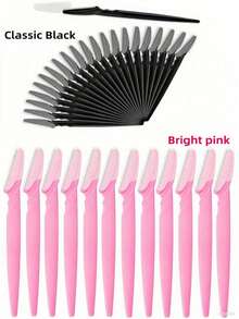 60/50/40/30/20/12/5件套便携式脱毛套装，男女通用，面部毛发修剪器，眉毛修剪器，皮肤柔滑工具，带保护箔刀片 - 米色 - 查看 10