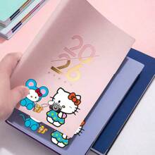 Sanrio دفتر تخطيط يومي ل- هالو كيتي سانريو لعام 2026، دفتر يومي لمدة 365 يوم، دفتر إدارة الوقت باللغة الإنجليزية، لوازم مدرسية، عودة إلى المدرسة، مناسب كلوازم مدرسية للطلاب العائدين وكهدايا للطلاب.