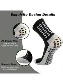 6-10 Pairs Men Cushion Crew Socks Sport Grip Socks Exercise Athletic Football Basketball Rugby Cycling - Multicolor - View 4