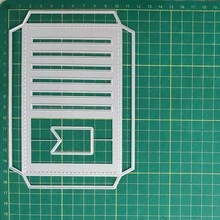 3 件金属切割模具，标签框切割模具，DIY 纸卡工艺工具，用于切割薄材料、贺卡装饰、压花、家居装饰项目，碳钢制成