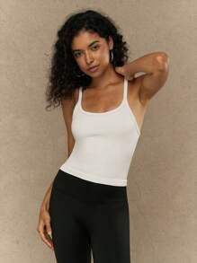 Yefecy Seamless Workout Tank Tops For Women Racer Back Athletic Camisole Sports Shirts