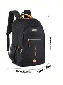 Minimalistischer einfarbiger Rucksack, multifunktionaler College-Stil, Campus-Rucksack, vielseitiger Nylon-Reiserucksack, große Kapazität, Buchstabenbeschriftung, einfache lässige Schultasche, neuer Schulrucksack für Oberschüler mit großer Kapazität, Rucksack für Mittelschüler, Business-Reise-Lässig-Rucksack, Schultasche, Schüler-Lernbedarf, Rucksack für Studenten zum Schulanfang, Schultaschen mit großer Kapazität, Reisetaschen