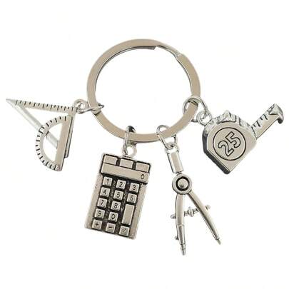 Porte-clés boussole de mode pour la maison, style architecte immobilier, porte-clés exquis, lanyards de pendentif cadeau de pendaison de crémaillère avec porte-carte d'identité, accessoires de voiture, breloques de sac, idées de cadeaux pour professeur, ami, sœur, Noël, accessoires de voiture