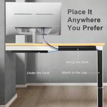 1 pieza Canaleta de gestión de cables de 40 cm/15.74 in debajo del escritorio, sin necesidad de perforación, adecuada para la organización de cables en la oficina en el hogar - Multicolor - Ver 12