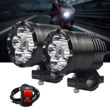 2 pezzi Faro a LED da 60W per motocicletta, faro aggiuntivo universale per moto, faro ausiliario a LED