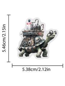 50pcs Punk Mechanical Style Sticker Waterproof PET Transparent Decals For Laptop Luggage Motorcycle Car Helmets Phone Decorate Sticker - Multicolor - View 8