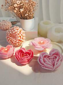 1 pieza Molde de silicona en forma de flor de dalia 3D, moldes en forma de crisantemo margarita para velas aromáticas de relajación y jabones artesanales, herramienta artesanal para decoraciones de yeso DIY, cera aromática hecha a mano, yeso, jabón, arcilla, piedra difusora de aroma para auto y talla grande, artesanía de yeso y resina aromática, material flexible, agrega elegancia a la decoración del hogar, fácil de usar, suministros para hacer regalos para boda, graduación, fiesta de cumpleaños, decoración de festival