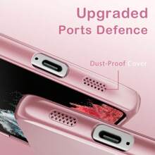 适用于三星 Galaxy S24 S25 S22 S23 Ultra Plus S20 S21 FE Note 20 A35 A55 A05 A15 的奢华磁吸手机壳，采用柔软的 TPU 材质。 - 玫瑰金 - 查看 5