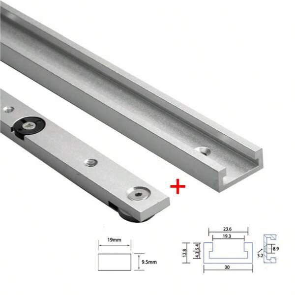 1 Set Aluminium Alloy T-Track Slot Miter Track And Miter Bar Slider Kit - Table Saw Miter Gauge Rod T-Bar T-Slot T-Slider Woodworking Tools Workbench DIY