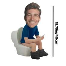 1pc Customized Face Printed Toilet Shaped Throw Pillow - Soft, Perfect For Home Decor And Gifts - Ideal For Birthday, Anniversary, Valentine's Day, Thanksgiving Gifts