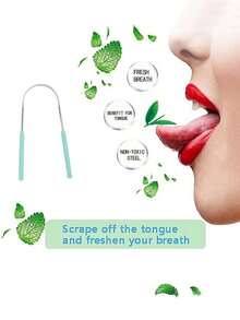 3/1 pieza, Rascador de lengua en forma de U para adultos, 1 rascador de lengua de acero inoxidable para reducir el mal aliento, productos de higiene masculina y femenina, herramientas de cuidado oral, sala de estar, familia, dormitorio, baño, suministros para el hogar, suministros de viaje, bodas, colas, cumpleaños, regalos para hombres, padres, amigos, Año Nuevo, accesorios, regalos divertidos (juego de varios piezas con colores aleatorios)