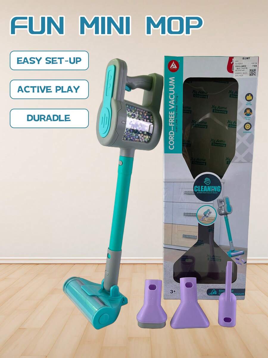 Kids' Handheld Vacuum Cleaner Toy – Interactive Cleaning Role Play With Realistic Lights & Sounds – Develops Motor Skills & Teaches Responsibility – Ideal Gift For Boys & Girls Ages 3+