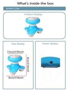 Portable Mini 3D Triangular Massager, Portable Full Body Relief For Back, Legs, And Shoulders
