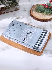 1pc/2Pcs Christmas Dish Towels,Kitchen Towels With Christmas Tree Snowflake Design,Kitchen Towel Set,Christmas Terry Cloth,Merry Christmas Decoration,Xmas Decor, Decor, Decor,Christmas Decorations For Home,Kitchen Accessories,Cleaning Supplies,Kitchen Items,Kitchen Organization