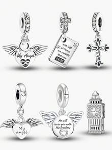 1PC 925 Sterling Silver Red Cherry Pendant Charm Pendant Ball Suitable For Bracelets DIY Women's Jewelry