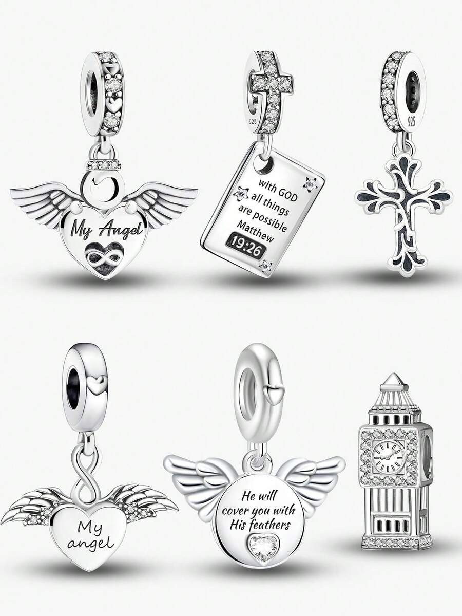 1PC 925 Sterling Silver Red Cherry Pendant Charm Pendant Ball Suitable For Bracelets DIY Women's Jewelry