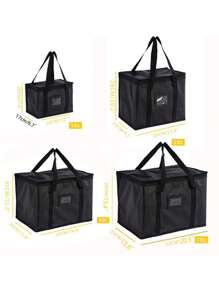 大号保温冷藏袋、饮料收纳袋、大号冷藏袋、午餐盒、拉链铝箔食品篮、野餐篮 - 彩色 - 查看 3