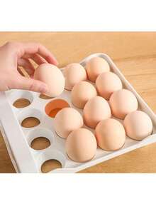 2-stöckige Schublade 32 Fach stapelbare Aufbewahrungsbox aus transparentem Kunststoff, Kühlschrankeierbehälter, Kühlschrankeierfach