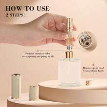 Travel Refillable Perfume Bottle, Leak-Proof 5ml Atomizer, Portable Luxurious Pocket Perfume Dispenser Pump Transfer Tool For Women Men Travel Accessories.,10955595 - Black and White - View 5