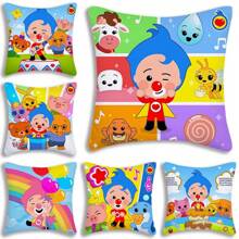 20251pc Pillow Covers Cartoon Anime P-Plims Plim Sofa Decorative Home Double-Sided Printing Short Plush Cute Cushion Cover