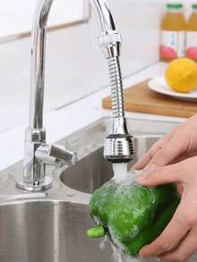 1Pc,360° Rotating Kitchen Sink Faucet Aerator With Hose - Water-Saving, Anti-Splash, Easy Install, Stainless Steel Valve, Plastic Hose, Center Mount Design For Efficient Dishwashing, Kitchen Sink Upgrade | Contemporary Kitchen Faucet | Painted Finish Faucet, Kitchen Faucets For Sinks - Multicolor - View 7