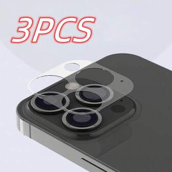 3pcs Apple Camera Lens Base Film, PET Hollow Bottom Membrane