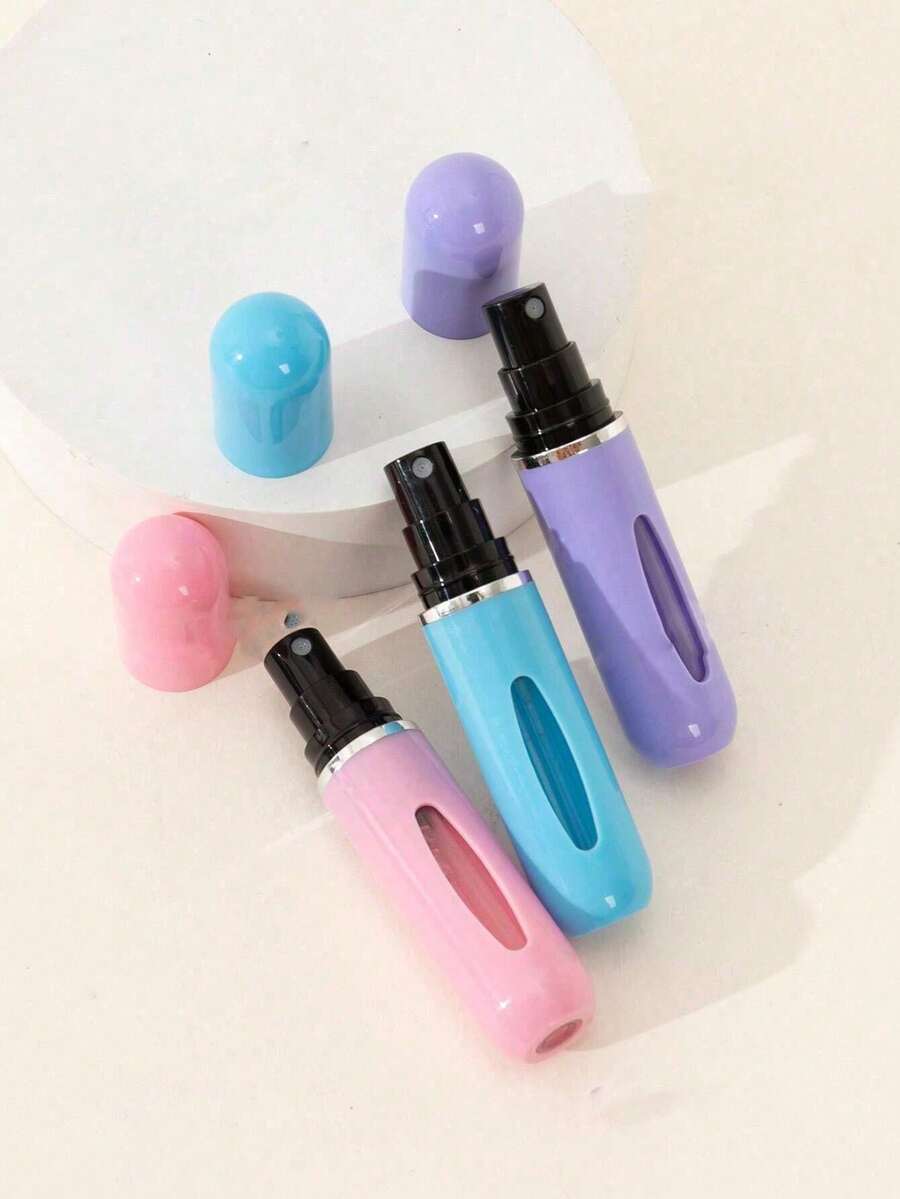 Bộ 3 chai xịt nước hoa mini du lịch - Có thể nạp lại, chai rỗng xịt nước hoa, chai xịt chất lỏng nhỏ gọn, vật dụng cần thiết khi đi du lịch, chai nước hoa du lịch có thể nạp lại. - Nhiều màu - Xem 1