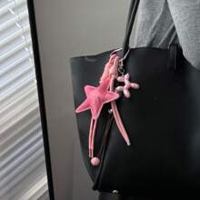 1 pezzo Portachiavi ciondolo decorativo in pelle PU a forma di piccolo orsetto multicolore, accessorio carino per telefono, anti-smarrimento, fai da te, per portafoglio, auto, accessori per donna, portachiavi per borsa