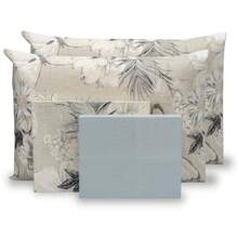 4-Piece Sheet Set 100% COTTON Single Double Queen King Super King Single Stick Stitch Printed - VƯỜN XÁM - Xem 2