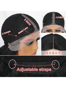 Perucas sintéticas Jerry Curl de 24 polegadas, perucas crespas e cacheadas para mulheres afro, 13x5x1,5, pretas, pré-depiladas, perucas de renda frontal Latisha para mulheres
