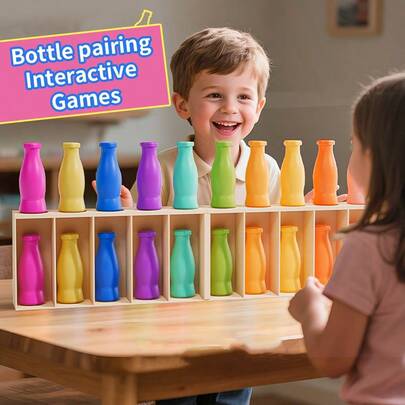 The Bottle Matching Game Toy, Exercises Memory And Logic, Interactive Parent-Child Educational Toy, Multi-Player Family Party Game, Birthday Gift For Boys And Girls