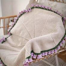 DIY Crochet Flowers Rose Bouquet Blanket Handmade Soft And Lightweight Material Pack - Purple lily of the valley - View 9