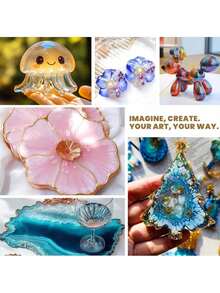 500g/1000g升级环氧树脂透明UV胶，树脂铸造，UV快速固化，DIY珠宝和工艺品制作