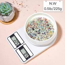 Crystal Chips Stone Crushed Quartz Glass 0.5LB Fluorite Tumbled Gravel Small Decorative Pebbles Bulk Mini Polished Rocks Pieces For Crafts Vases Filler Succulent Plants Aquarium Gravel Rocks - 0.5磅+#4 - 螢石 - 查看 6