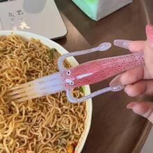 鱿鱼拉面叉、餐厅叉、水果叉、餐具、午餐配件，非常适合户外旅行、家庭聚会、派对用品。非常适合家庭厨房和餐厅。 - 彩色 - 查看 2
