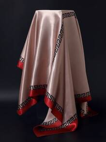 1pc 90*90cm Popular Anti-UV Headscarf Shawl, Muslim Unisex Outdoor Windproof Dust-Proof Hijab, Air-Conditioned Room Scarf, Thin Seasonal Chain Print Colored Square Bandana Scarves (Blue, Green) - A - View 34