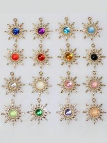 100/50/30/5件，向日葵合金吊坠配饰，不易过敏，不易褪色，非常适合女性制作，项链，手链，身体链，耳环，女士珠宝，配饰，制作您自己的女士珠宝。钥匙圈，护身符，装饰品。DIY饰品首饰配件。珠宝制作用品。手链饰品工艺品和日常礼物。返校季。巴洛克风格吊坠。 - 多色2 - 查看 5