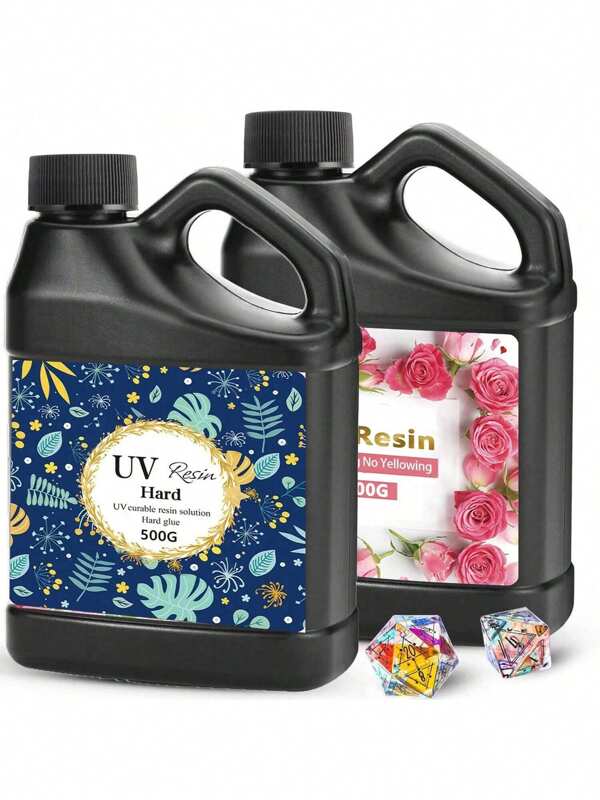 500g/1000g Upgraded Epoxy Resin Transparent UV Glue, Resin Casting, Ultraviolet Rapid Curing, DIY Jewelry & Crafts Making