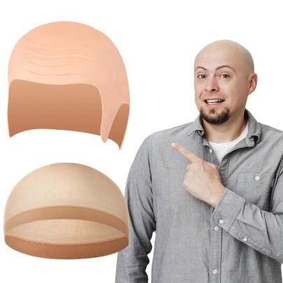 1 Peça Touca Calva de Halloween, Touca de Peruca de Náilon, Toucas de Látex para Maquiagem para Mulheres e Homens para Festa de Halloween, Cosplay, Teatro
